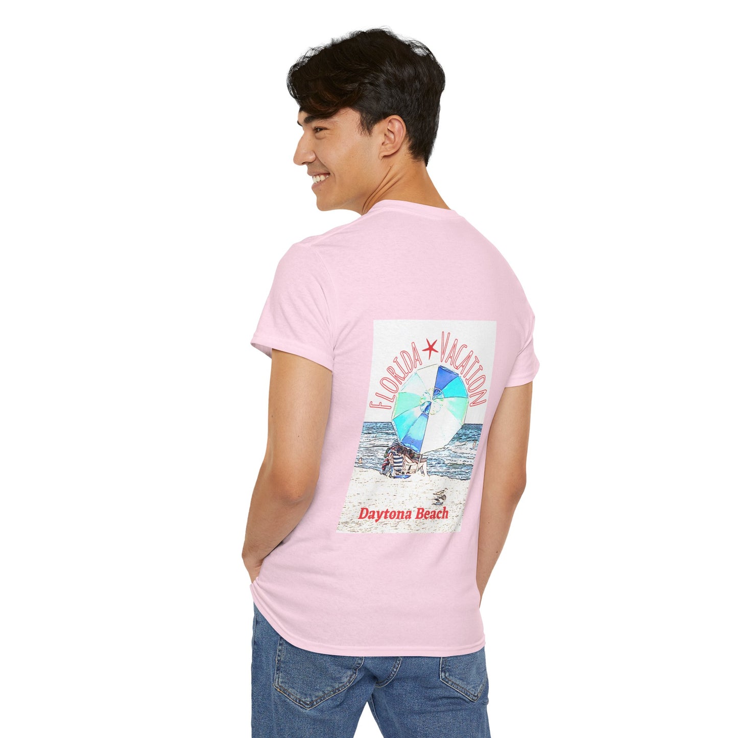 Florida Vacation Daytona Beach - Amazing Quality Unisex Heavy Cotton Short Sleeve Tee Shirts!