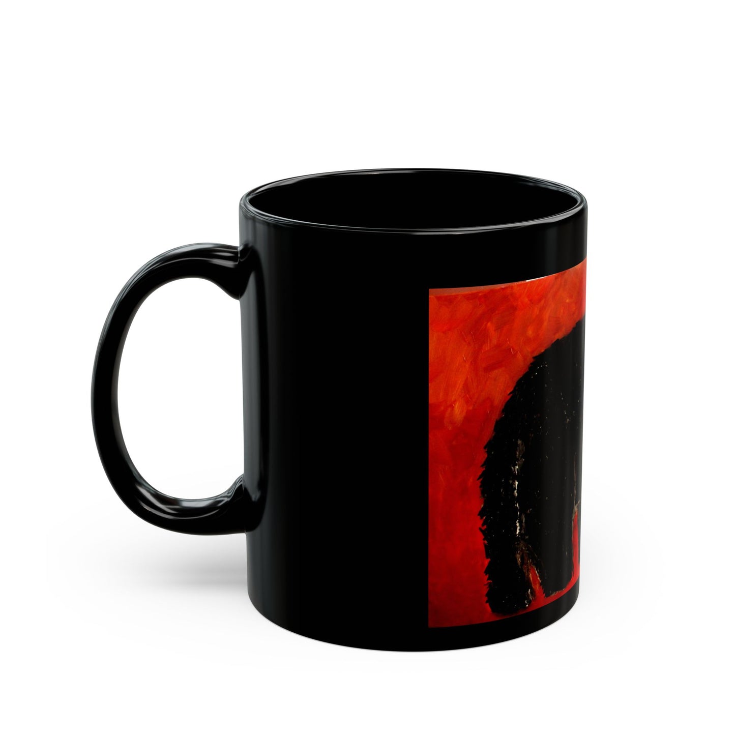 Black Mountain Bear- 11 oz or 15 oz Ceramic Black Mugs