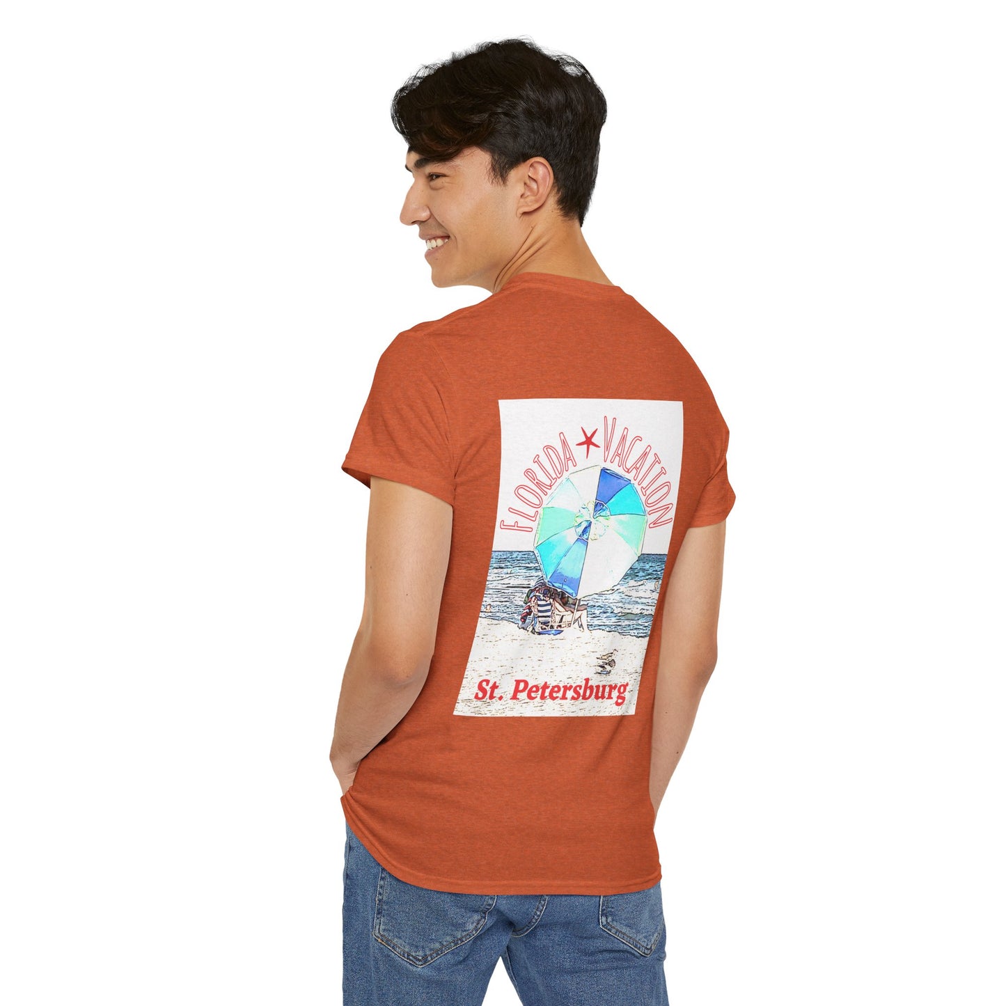 Florida Vacation St. Peterburg - Amazing Unisex Heavy Cotton Short Sleeve Tee Shirts!
