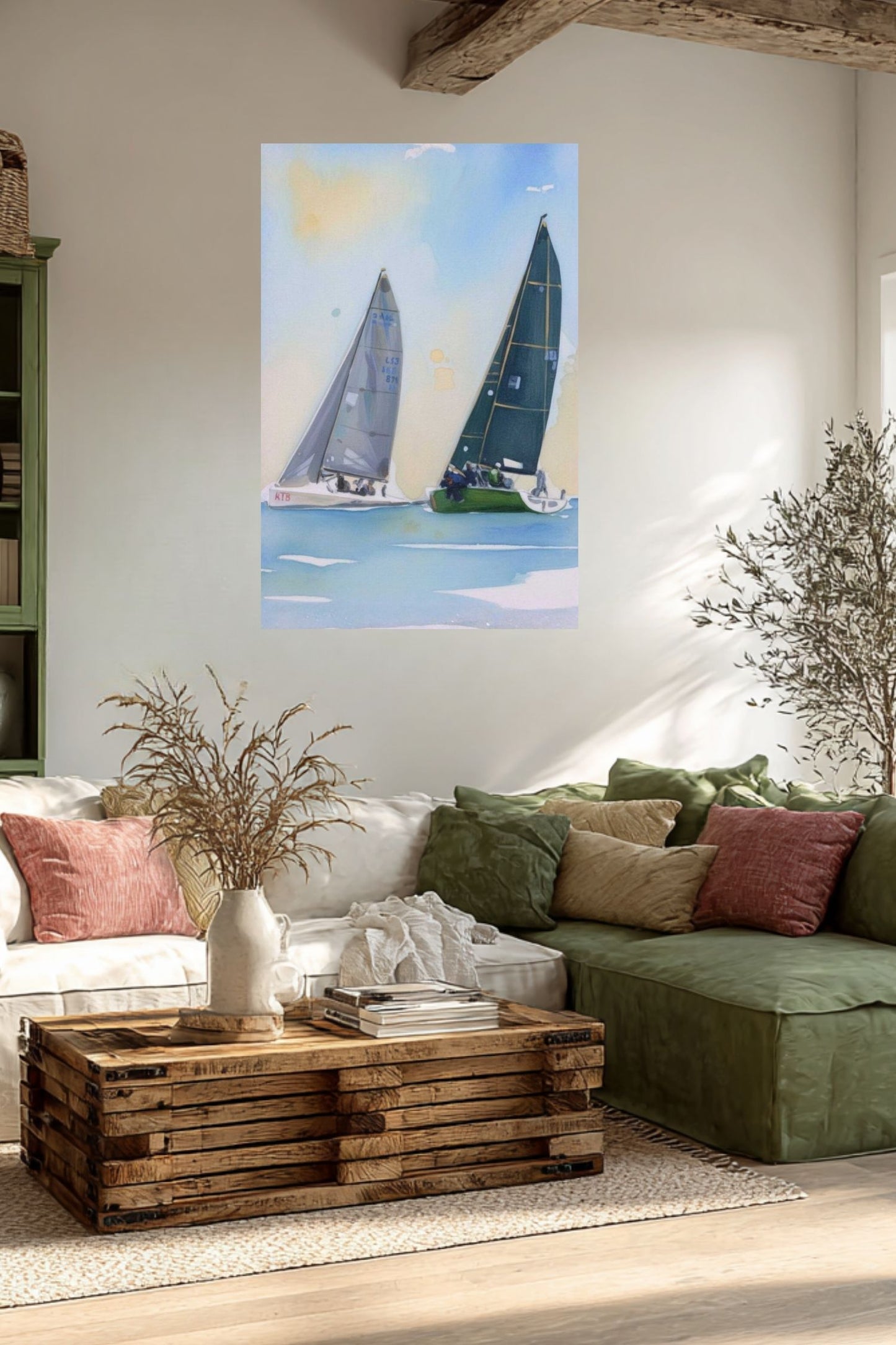 Summer Days Sailing Boats | Water Sports Art| Giclee Paper- Wood- Metal- Canvas