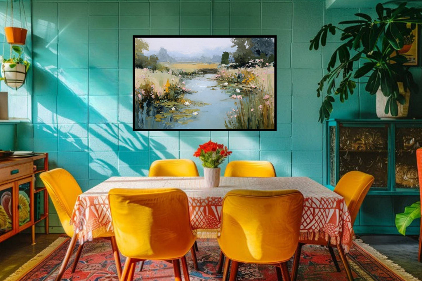 The Lily Pond| Impressionist Print| Water Garden Art| Lily Pad Pond Print| Giclee Paper- Wood- Metal- Canvas