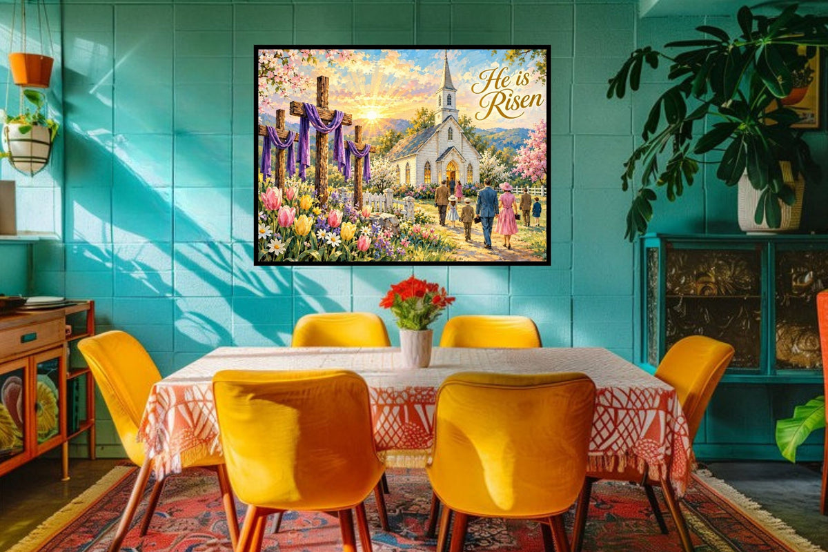 Easter Morning At the Country Church| Prints, Canvas, Wood, or Metal Art