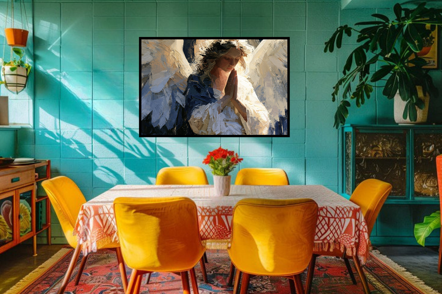 The Prayer Of An Angel | Praying Angel Art | Christian Wall Decor | Inspirational Faith Art
