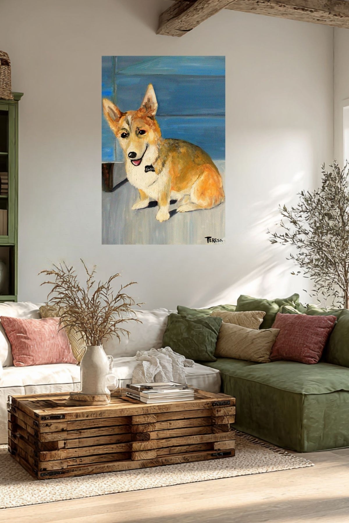 Welsh Corgi Dog | Country Farm Animal Art | Original Painting Print | Giclée Paper • Canvas • Wood • Metal