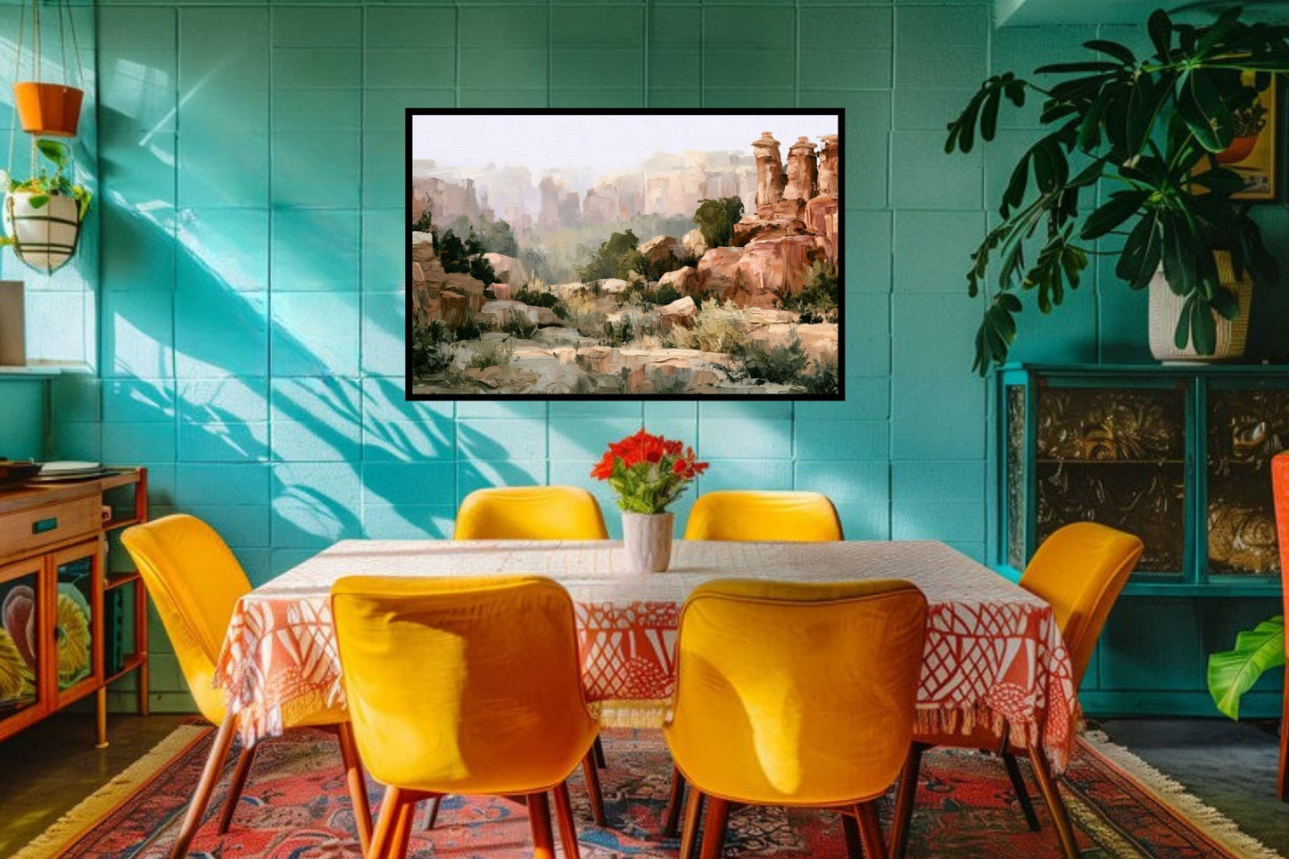 Utah Canyon Morning | Impressionist Desert Landscape Art | Giclee Paper • Wood • Metal • Canvas