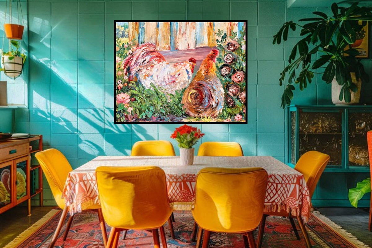 Fancy Feathers and Flowers-Animal-Prints, Canvas, Wood, or Metal Art