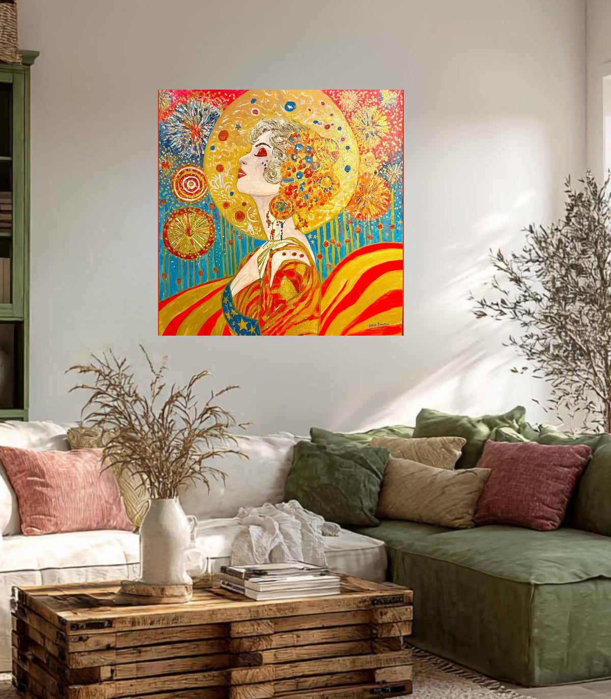 Miss Liberty | Original Teresa Johnson Patriotic Art Print | Lady Liberty Americana Wall Art | Giclée Paper • Wood • Metal • Canvas