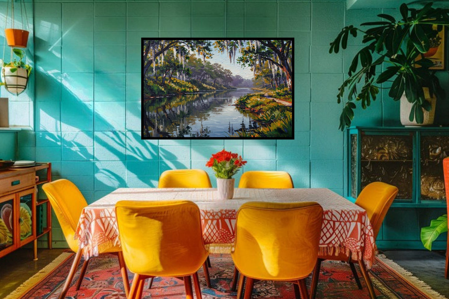 Old Florida River - Life In Tropical Area| Stream Art | Giclee Paper- Wood- Metal- Canvas