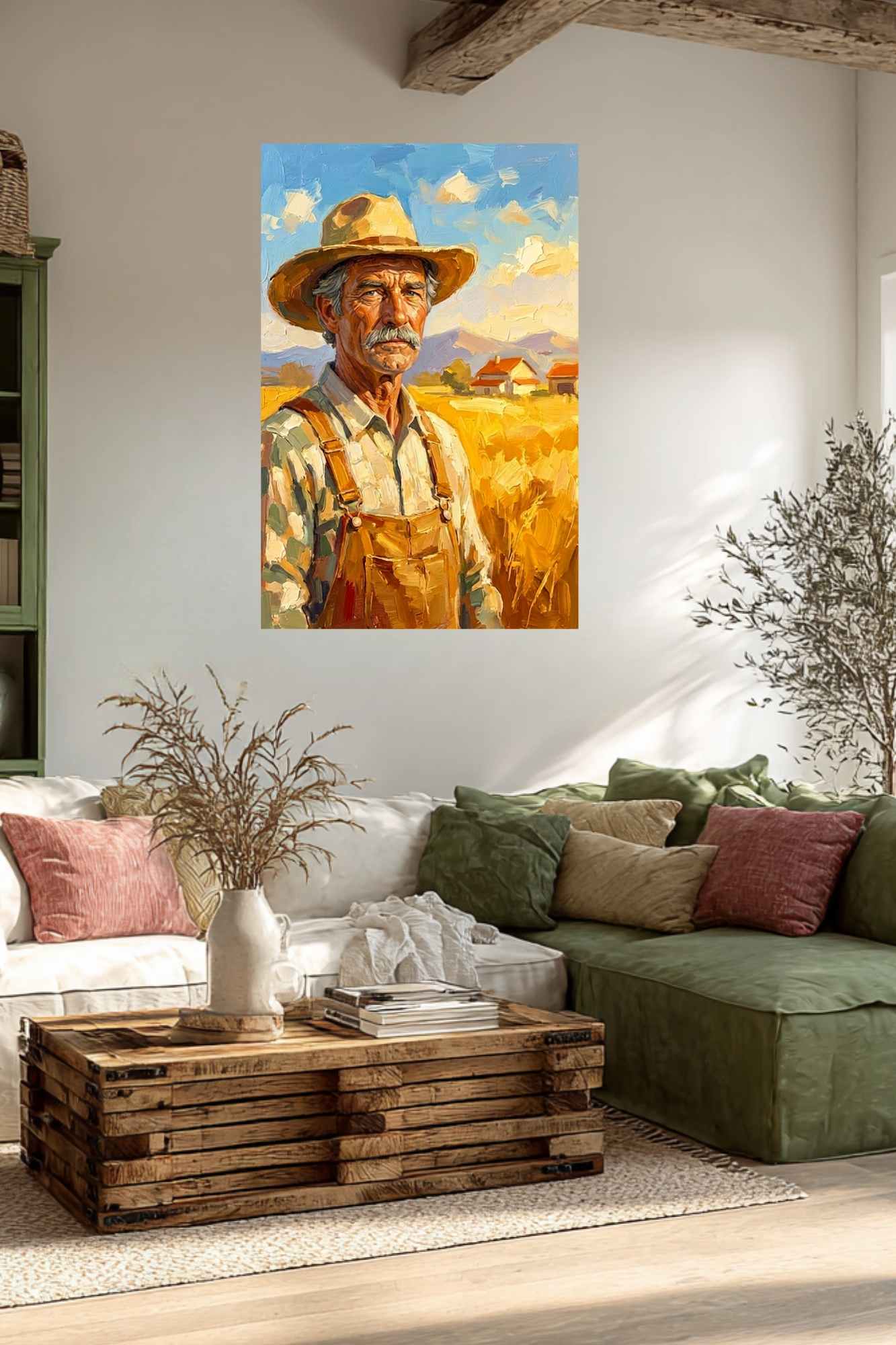 American Farmer| Farm Harvest Art| Giclee Paper- Wood- Metal- Canvas