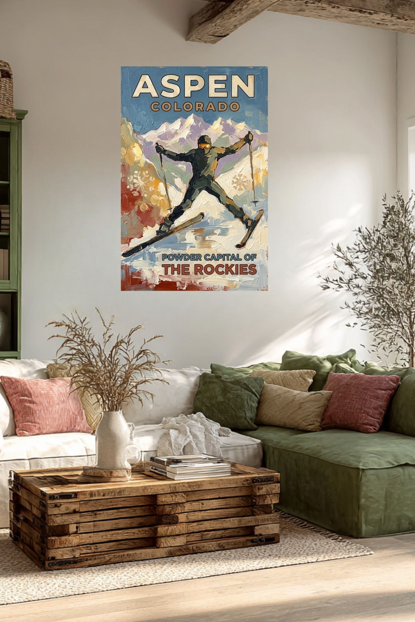 Aspen Colorado Powder Capital Of The Rockies| Snow Print| Giclee on Paper - Wood - Metal - Canvas