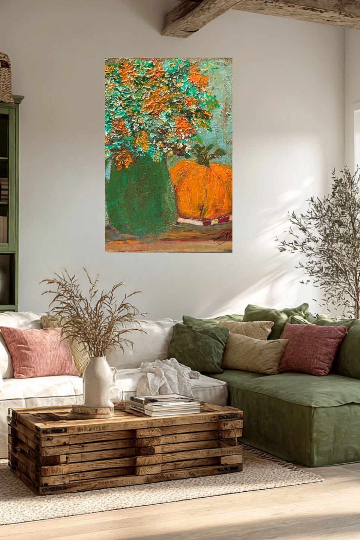 Autumn Wildflower Bouquet-Giclee Paper- Wood- Metal- Canvas