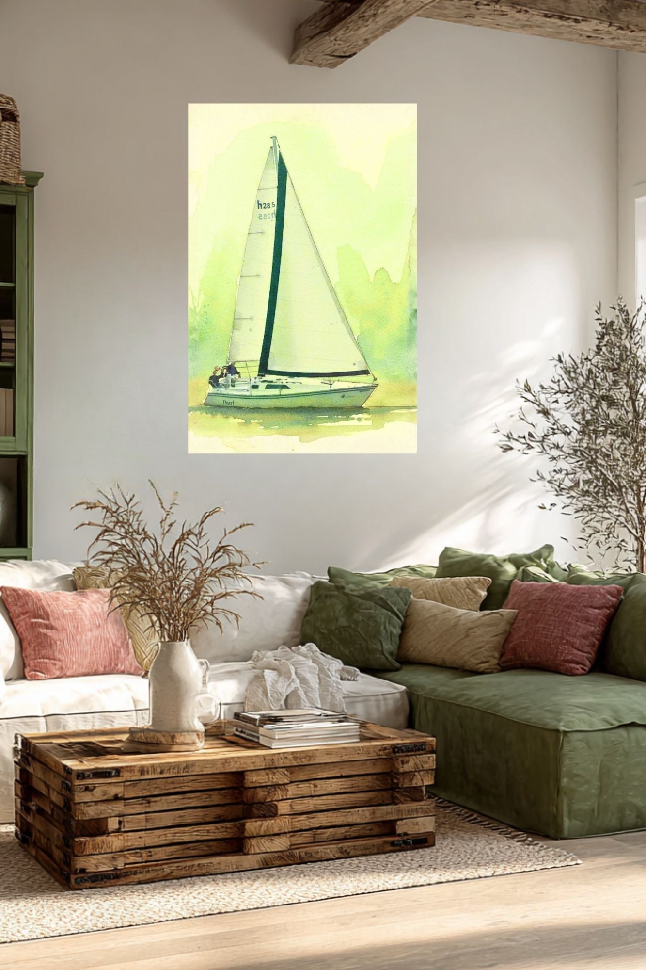 Sailing Boat Race| Water Sports Art| Giclee Paper- Wood- Metal- Canvas