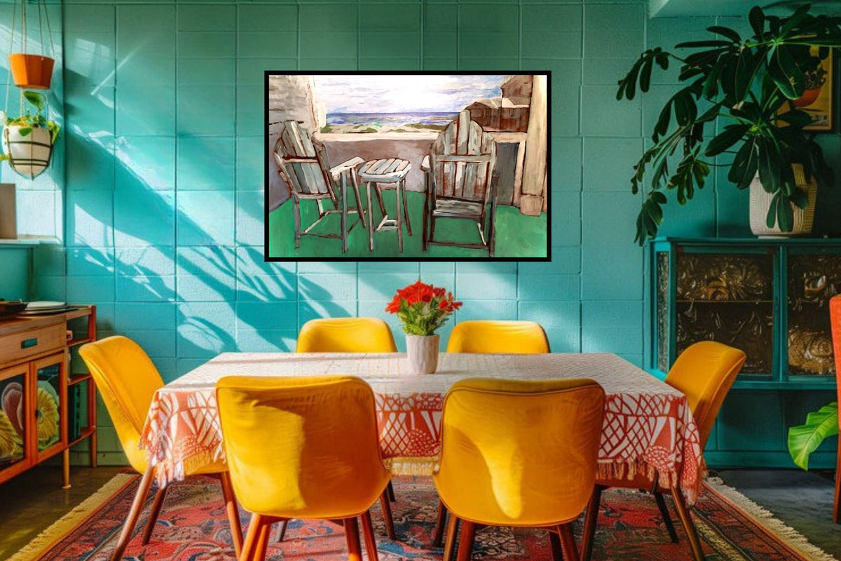 Back Porch Dreaming| Tropical Beach Art| Life in Tropical Area| Giclee Paper- Wood- Metal- Canvas