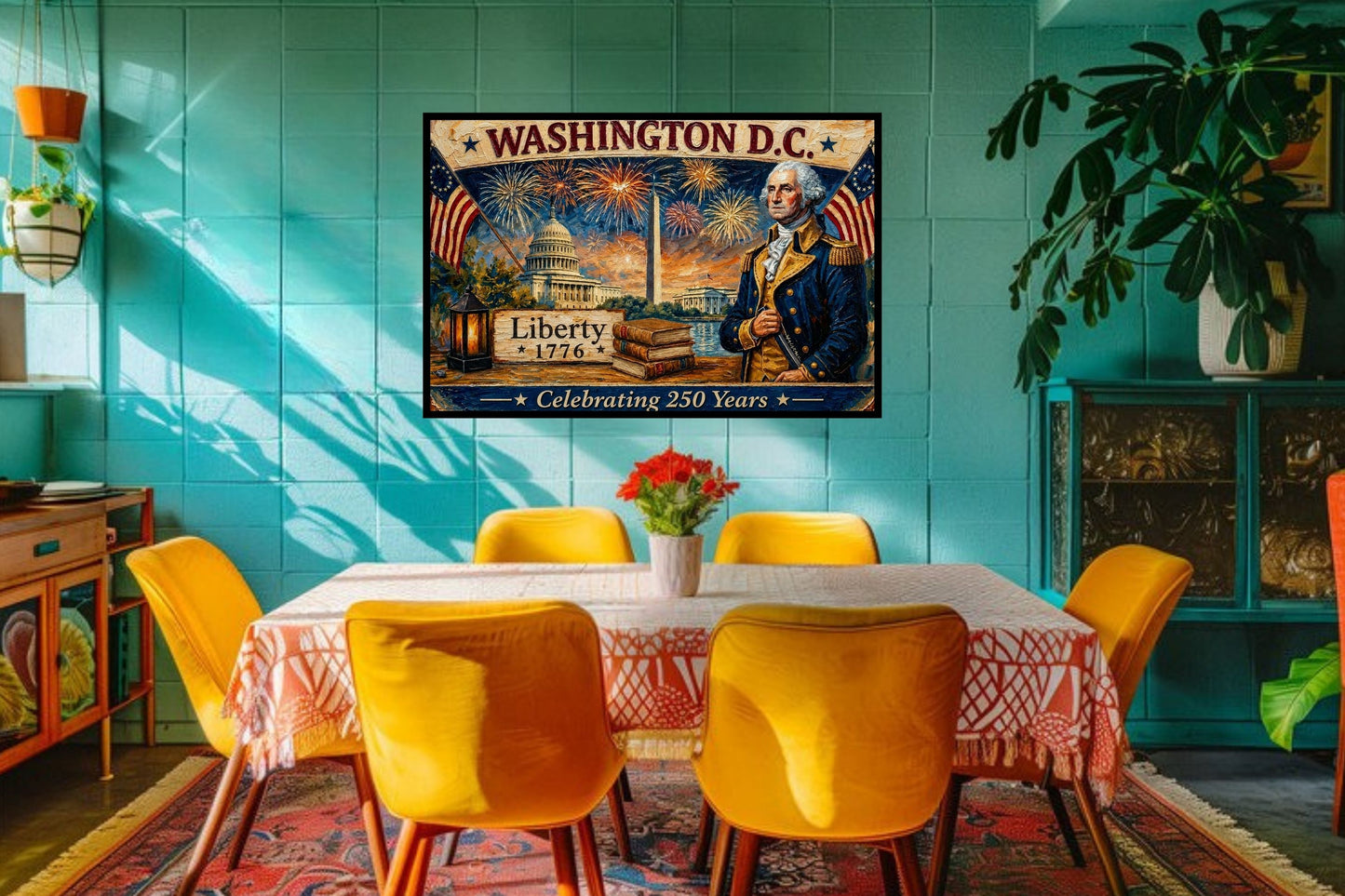 Washington DC- Celebrating 250 Years of Liberty| Patriotic Print| Fireworks Art| Prints, Canvas, Wood, or Metal Art