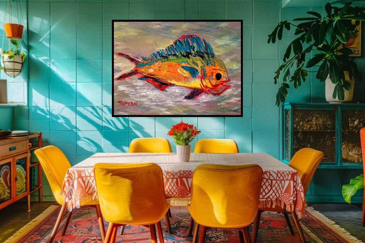 The Fish That Got Away. Ocean Art Giclee Paper- Wood- Metal- Canvas