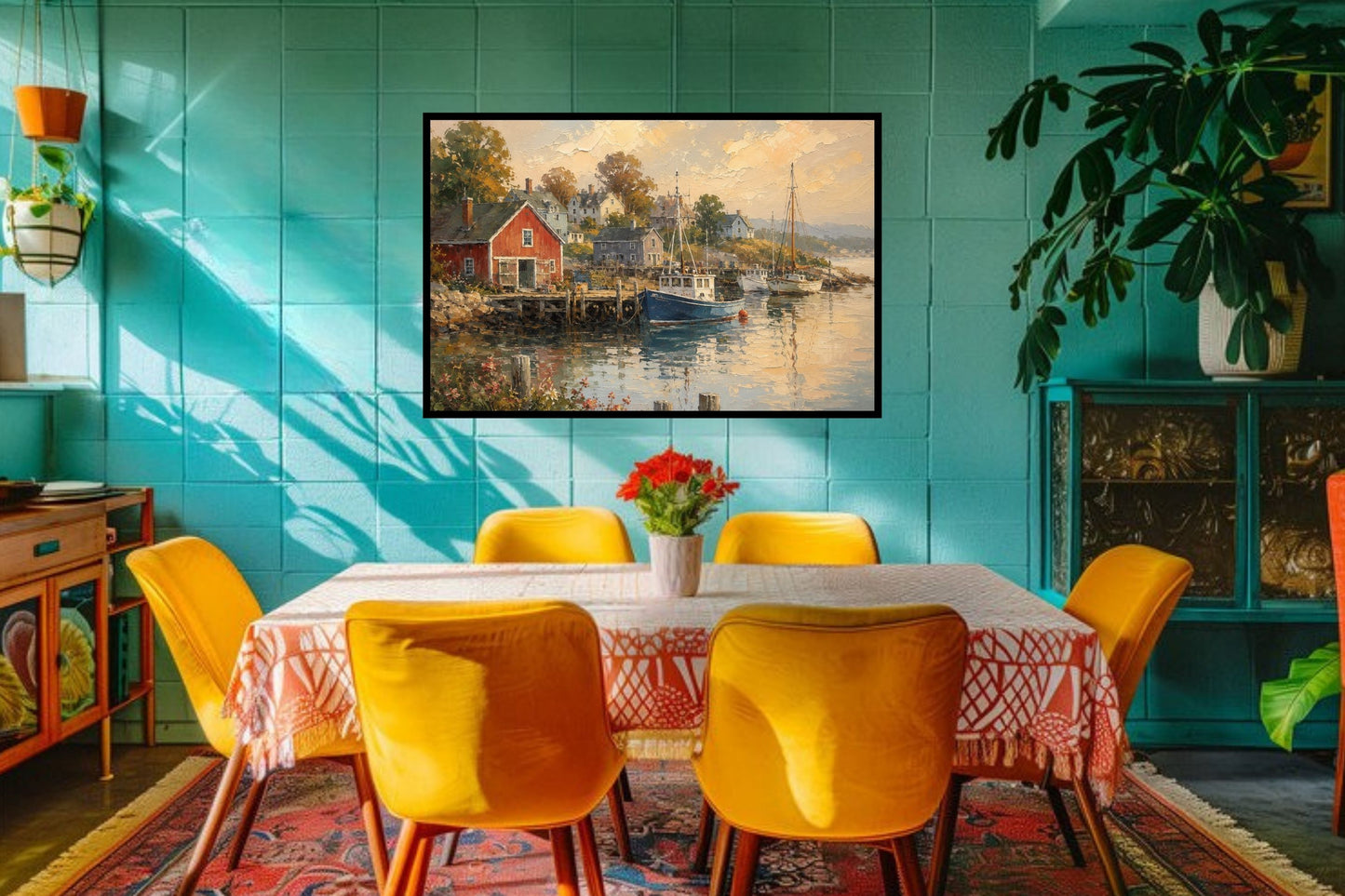 Coastal Harbor at Golden Hour | New England Print| Harbor Wall Print | Fishing Boat Coastal Decor | Canvas Wood Metal Giclee Print