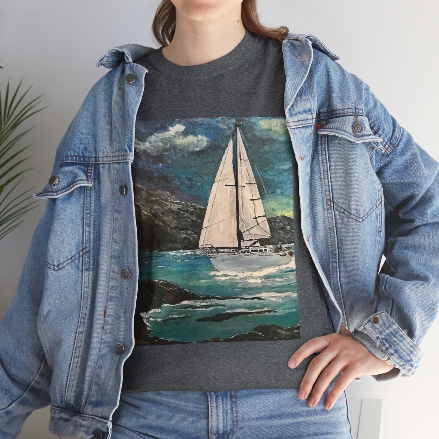 Tropical Sailing - Amazing Unisex Heavy Cotton Short Sleeve Tee Shirts!