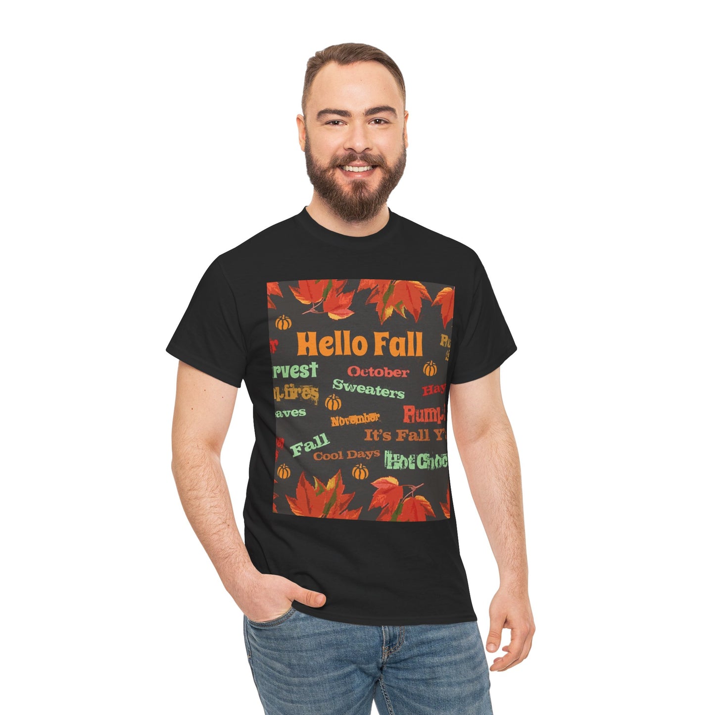 Hello Fall -Amazing Unisex Heavy Cotton Short Sleeve Tee Shirts!