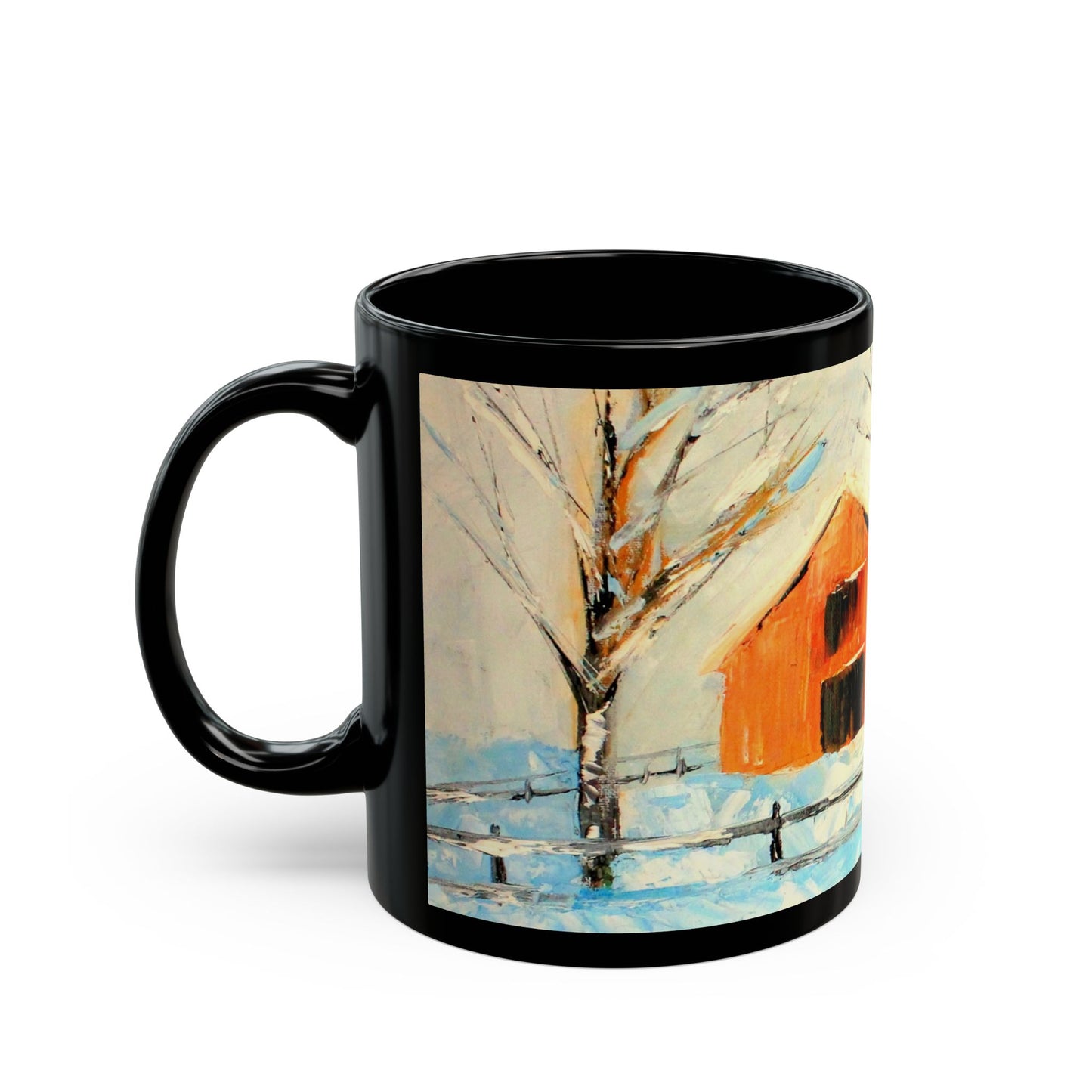 Forsyth Barns - 11 oz or 15 oz Ceramic Black Mugs