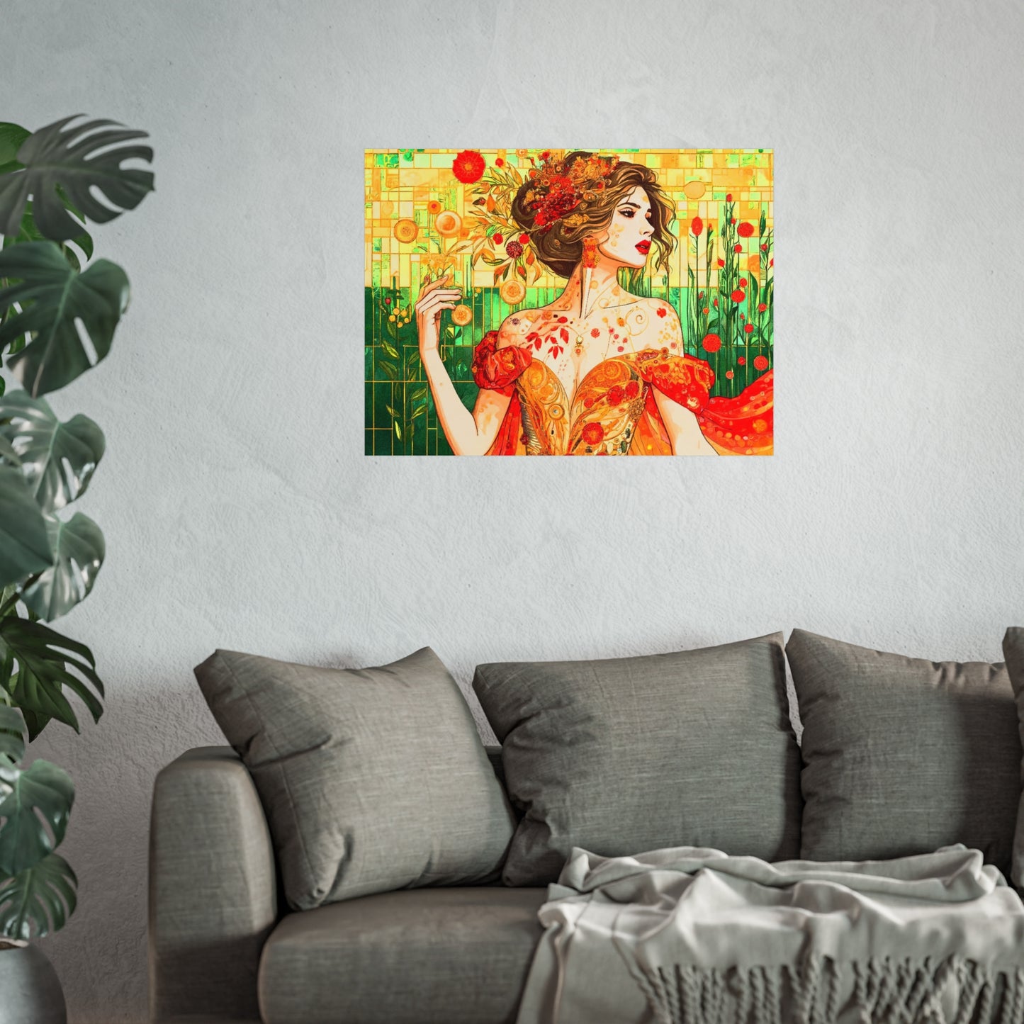 Autumn Queen Art- Giclée Technique Fine Art Posters- No Frame