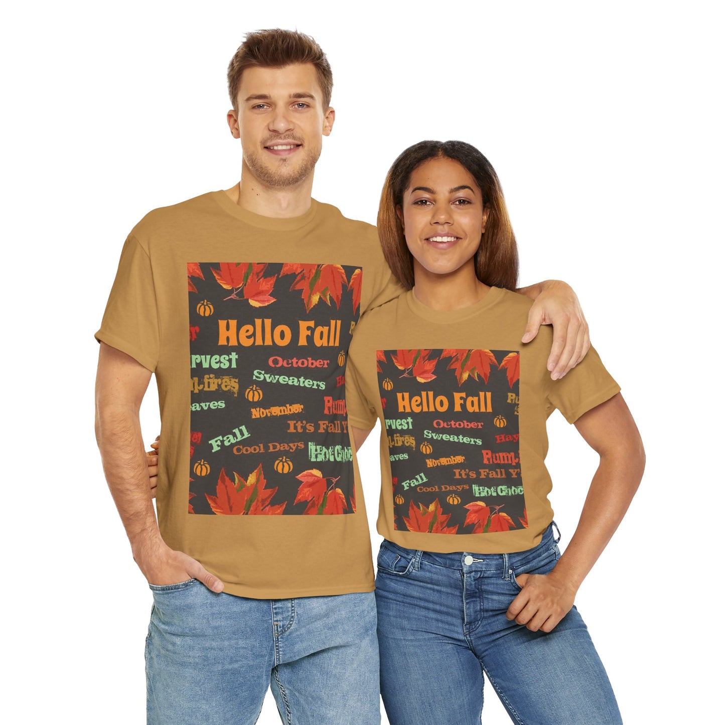 Hello Fall -Amazing Unisex Heavy Cotton Short Sleeve Tee Shirts!