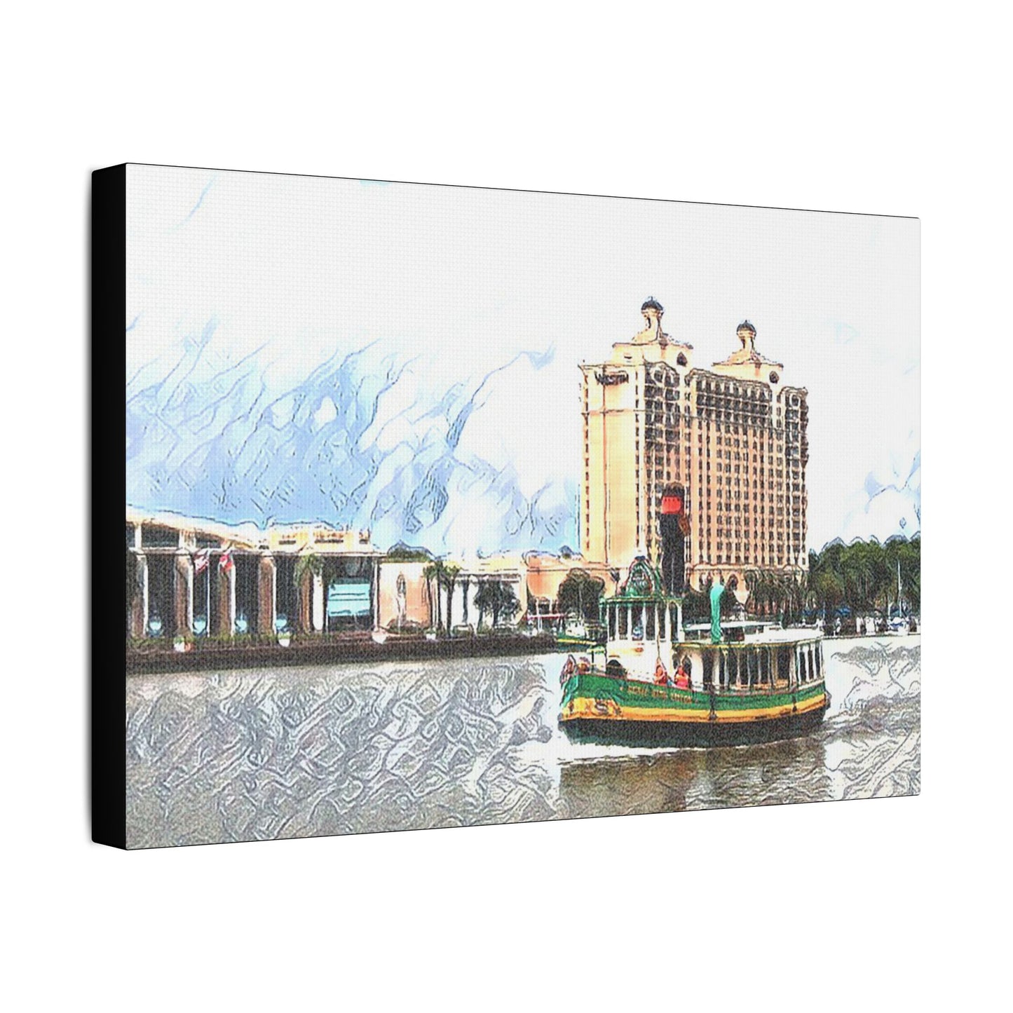 Savannah Ship- Art- Gallery Wrapped- Satin Stretched Canvas Gallery Wraps - No Frame Needed