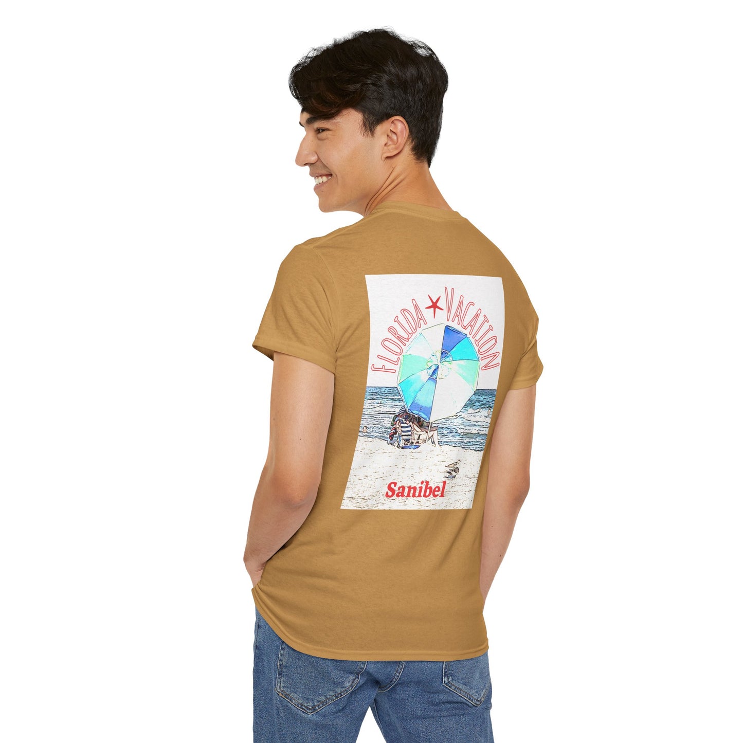 Florida Vacation Sanibel - Amazing Unisex Heavy Cotton Short Sleeve Tee Shirts!