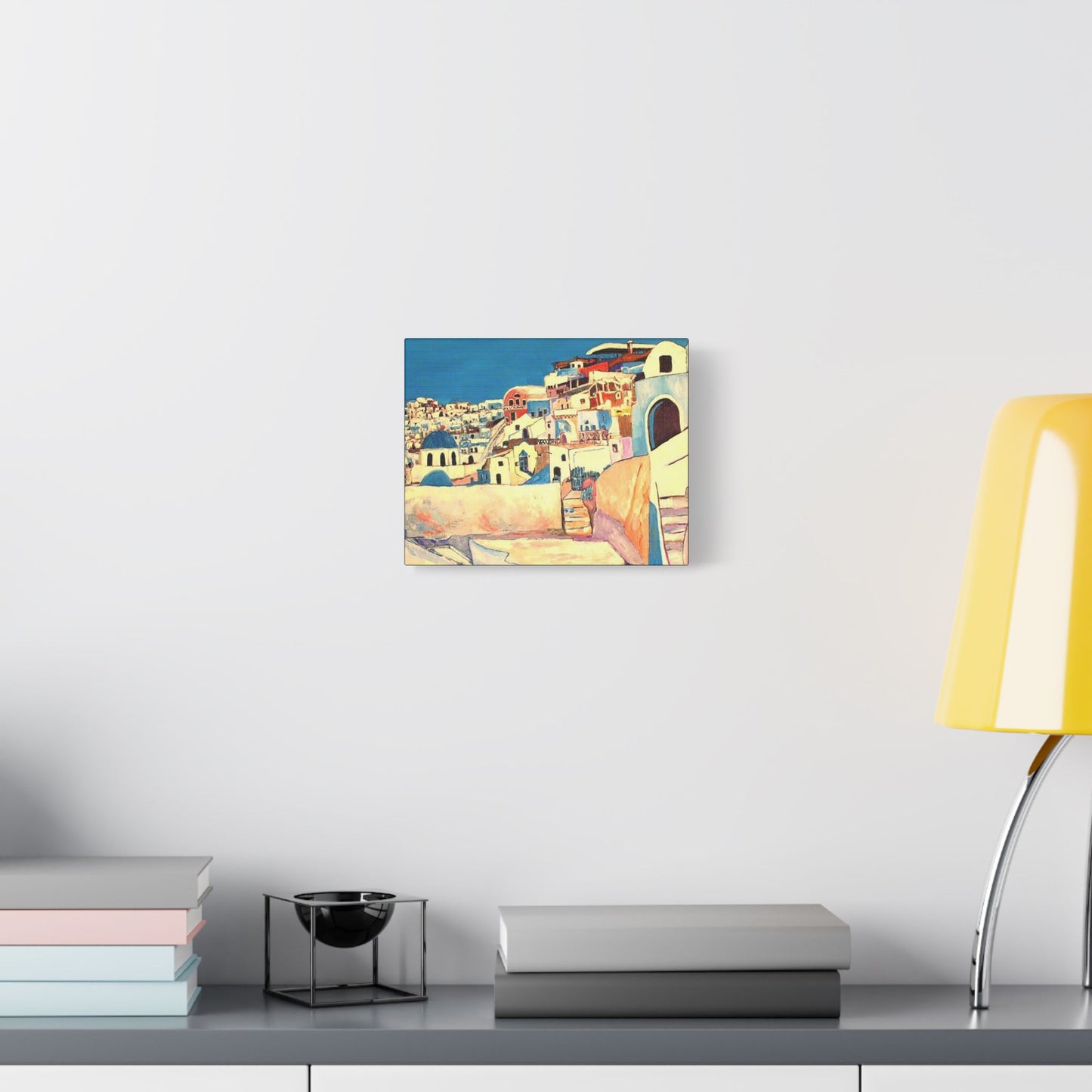 Visit Greece - Art- Gallery Wrapped- Satin Stretched Canvas Gallery Wraps - No Frame Needed