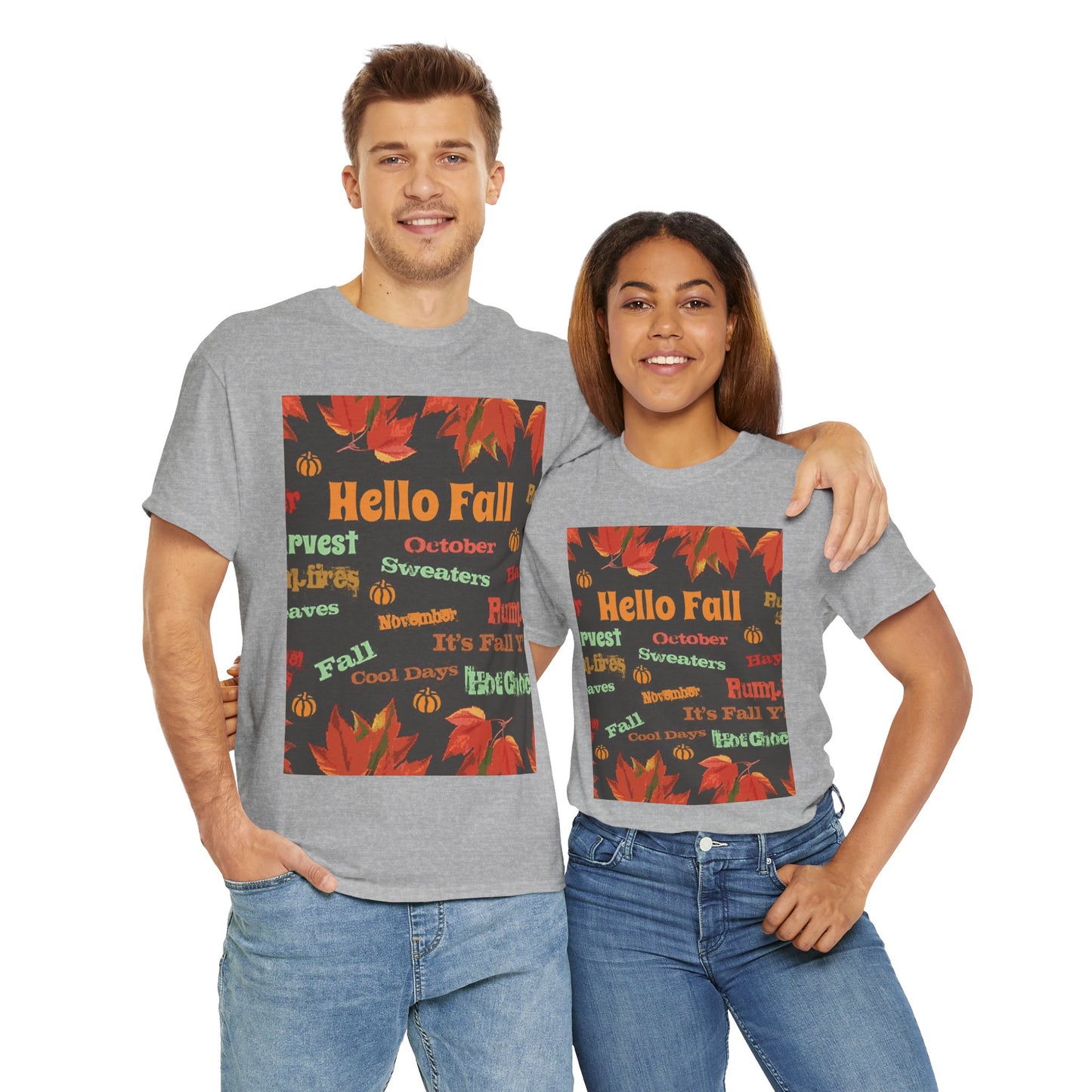 Hello Fall -Amazing Unisex Heavy Cotton Short Sleeve Tee Shirts!