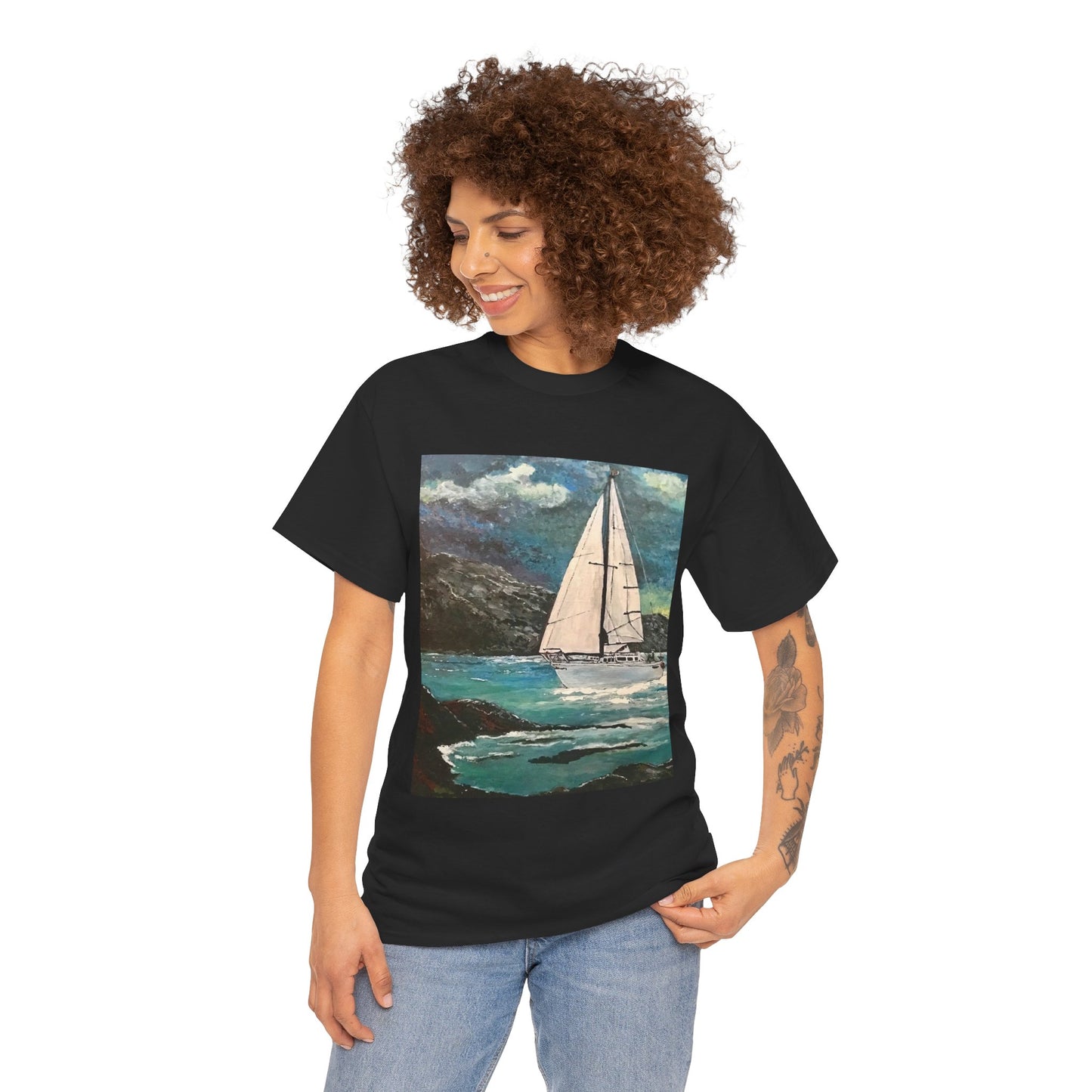 Tropical Sailing - Amazing Unisex Heavy Cotton Short Sleeve Tee Shirts!