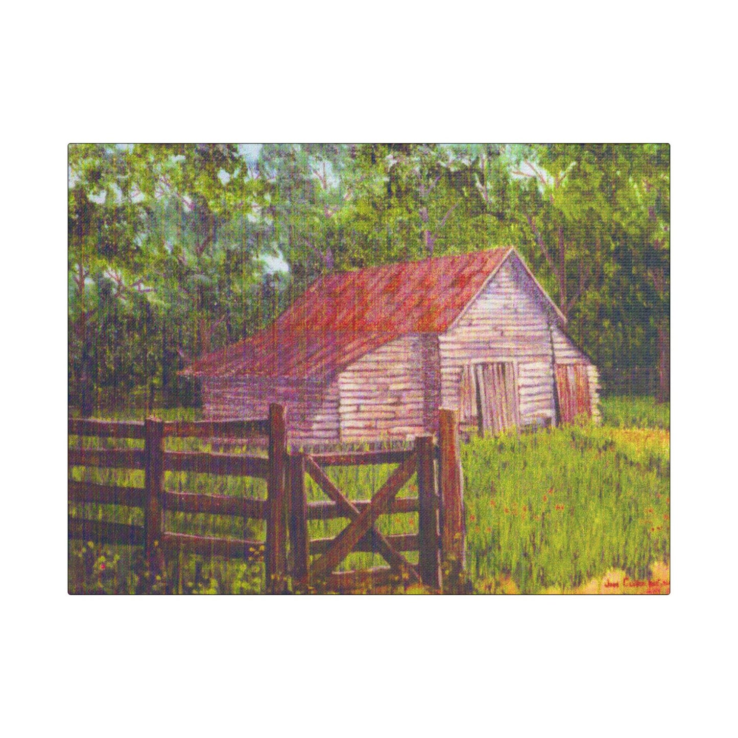 Dawsonville Barn- Art- Gallery Wrapped- Satin Stretched Canvas Gallery Wraps - No Frame Needed