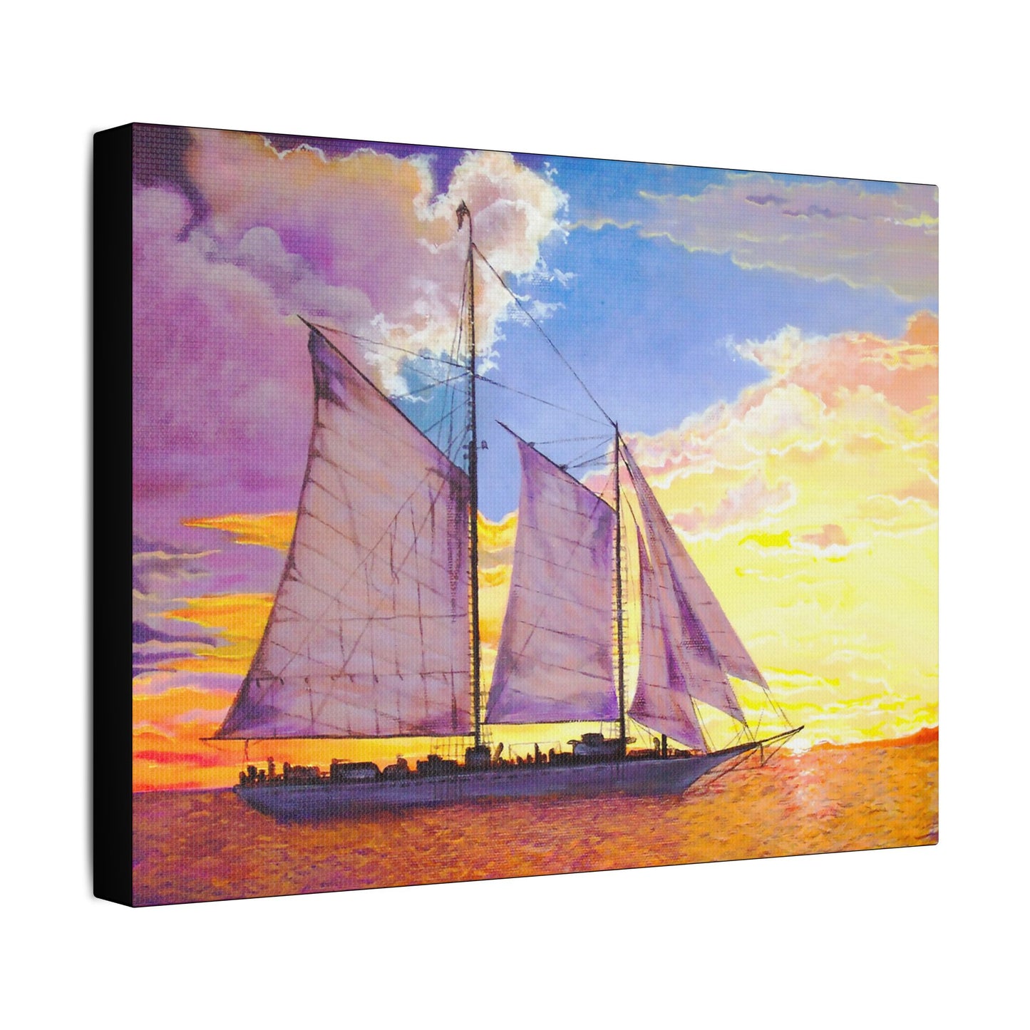 Smooth Sailing Art- Gallery Wrapped- Satin Stretched Canvas Gallery Wraps - No Frame Needed