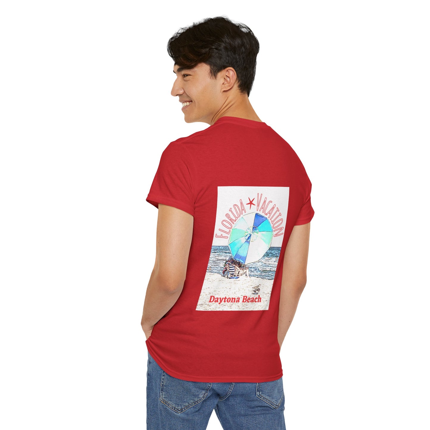 Florida Vacation Daytona Beach - Amazing Quality Unisex Heavy Cotton Short Sleeve Tee Shirts!