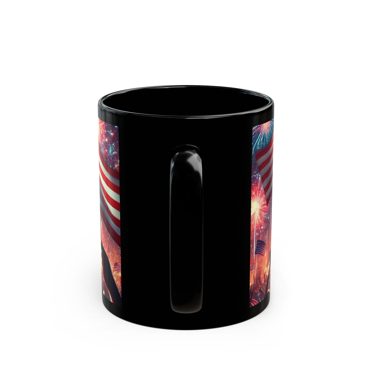 Celebrate Freedom - 11 oz or 15 oz Ceramic Black Mugs