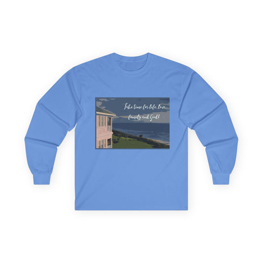 "Take time for Life" Long Sleeve Casual Unisex Tee Shirt