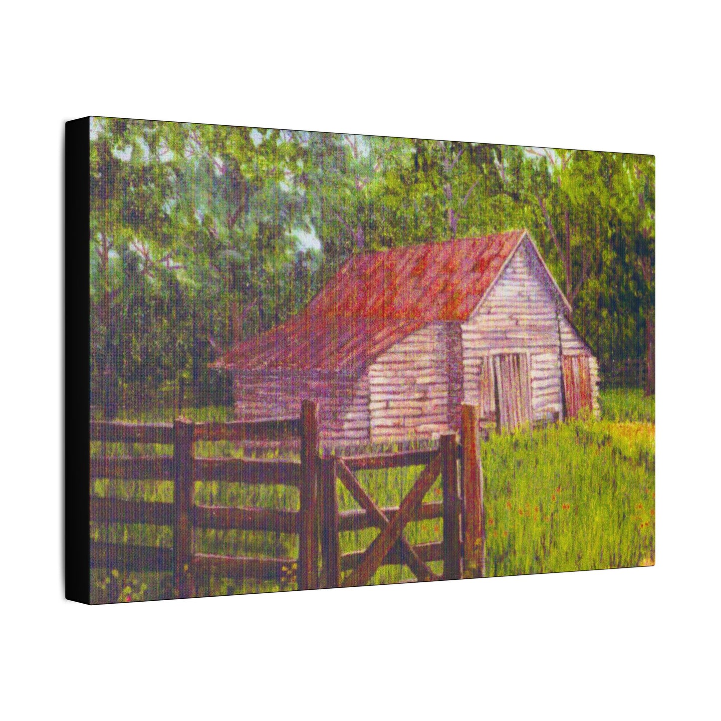 Dawsonville Barn- Art- Gallery Wrapped- Satin Stretched Canvas Gallery Wraps - No Frame Needed