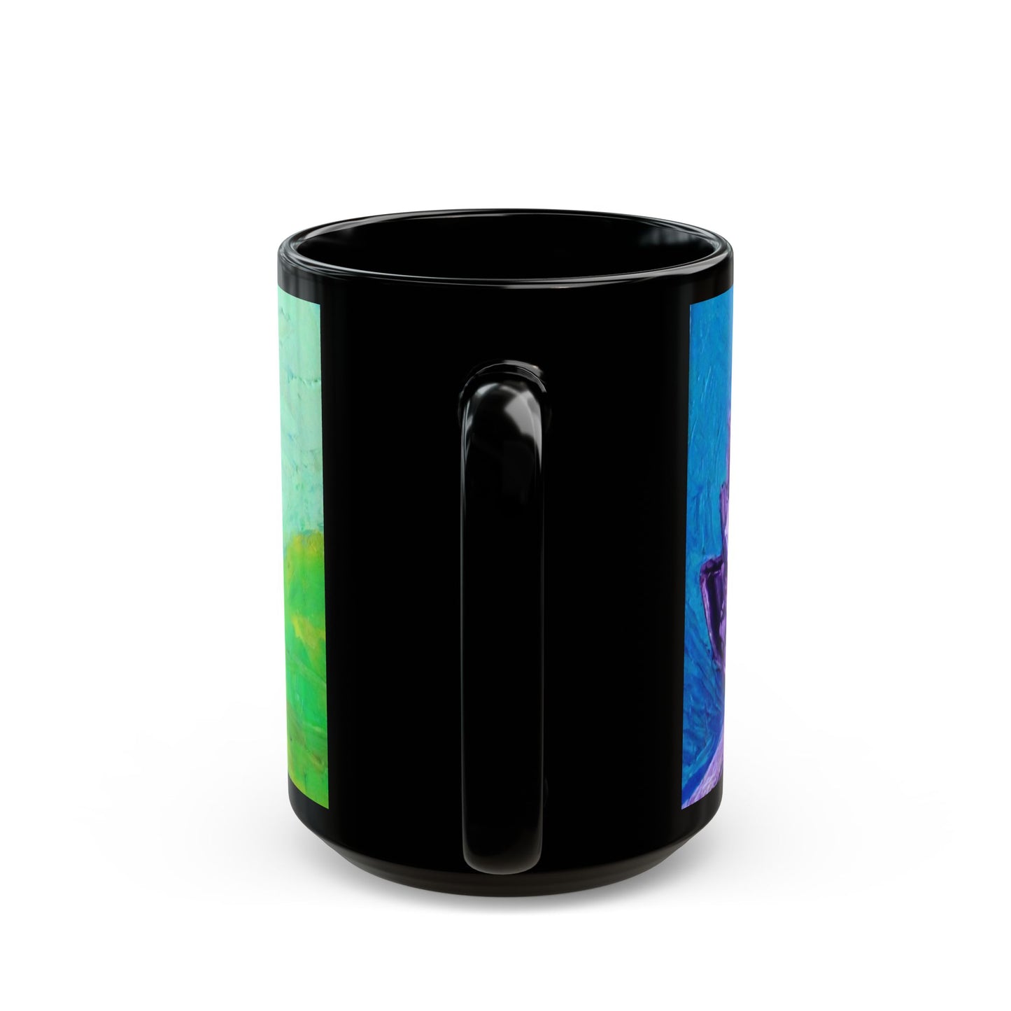 Gibbs Garden Purple Beauty- 11 oz or 15 oz Ceramic Black Mugs