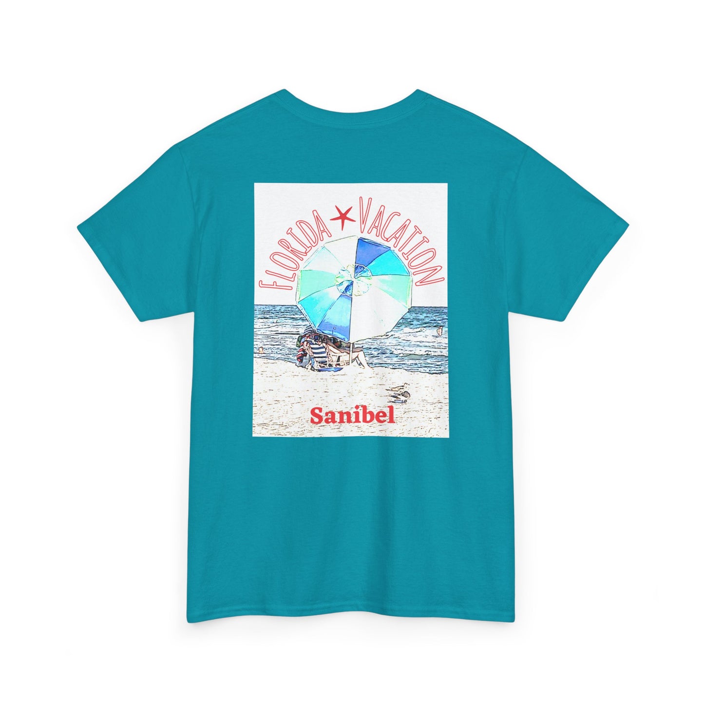 Florida Vacation Sanibel - Amazing Unisex Heavy Cotton Short Sleeve Tee Shirts!