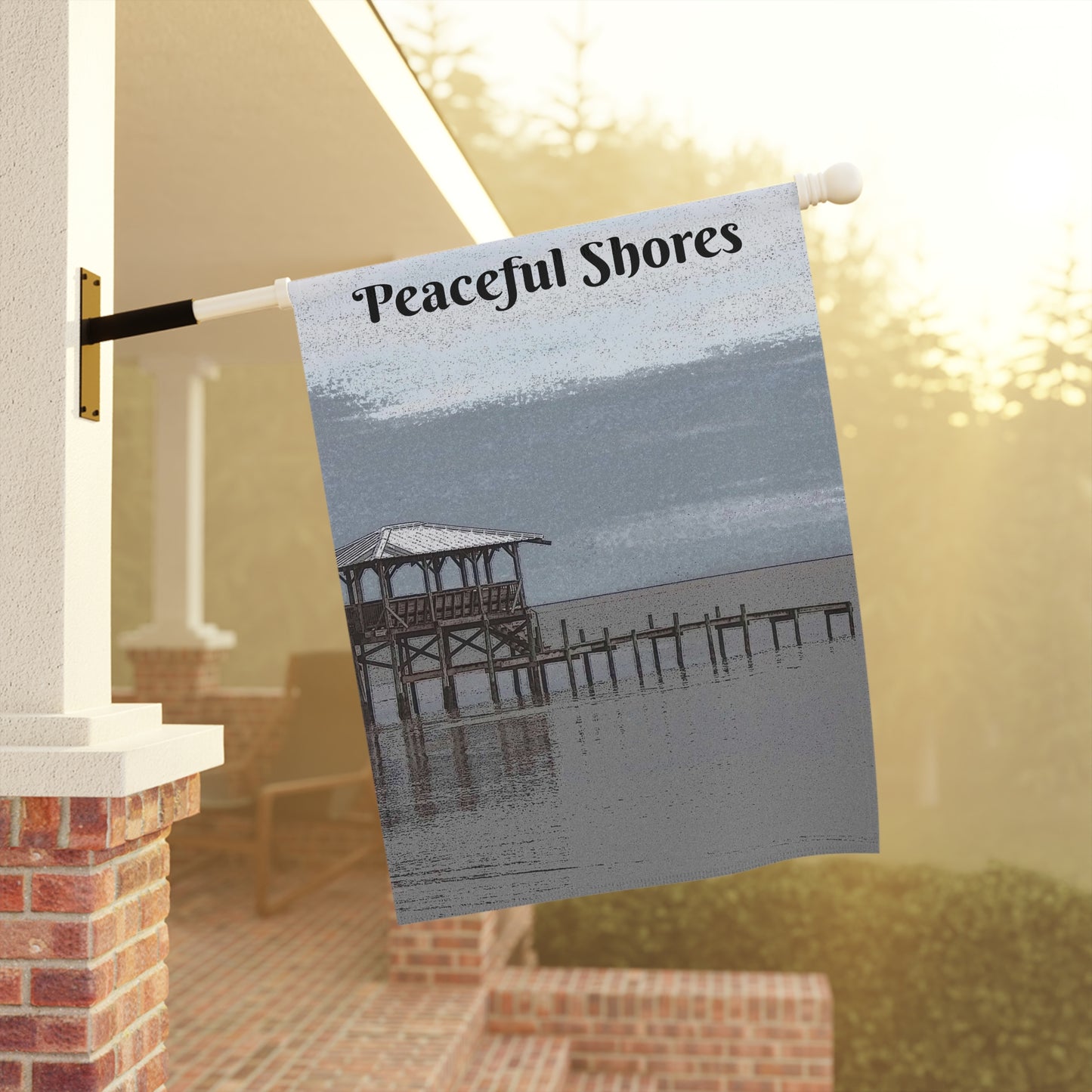 Peaceful Shores. Garden & House Banner