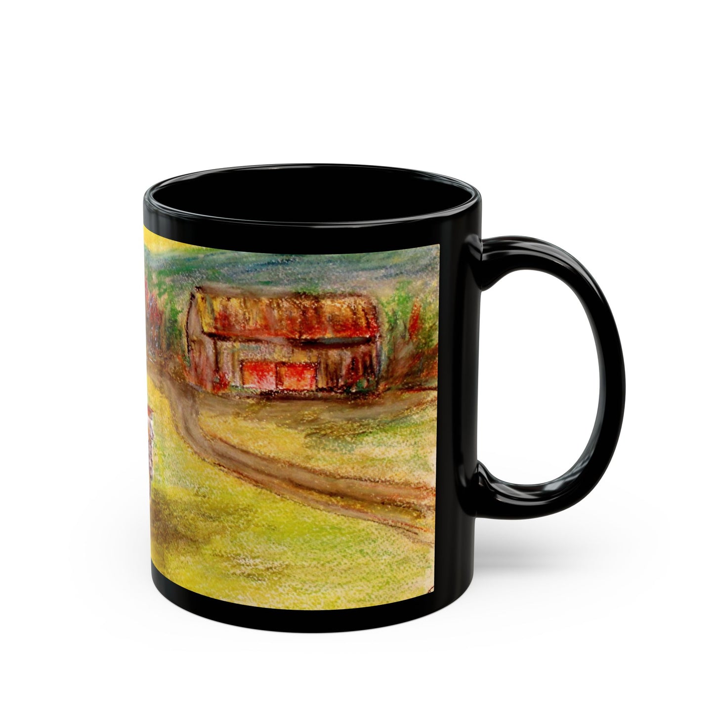Rusty Truck- 11 oz or 15 oz Ceramic Black Mugs