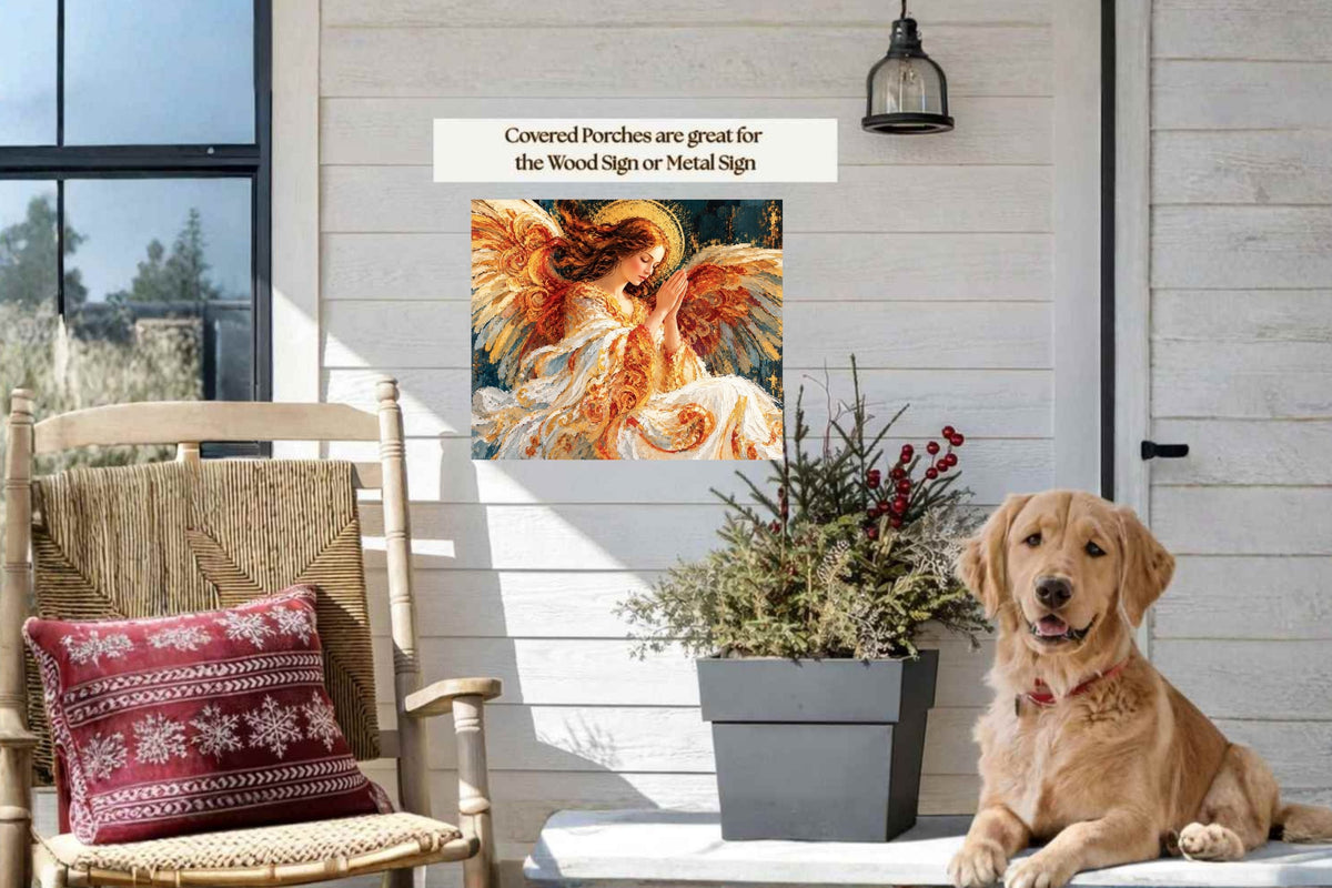 In The Stillness Of Prayer  Praying Angel Wall Art  Prints Canvas Wood Or Metal Art
