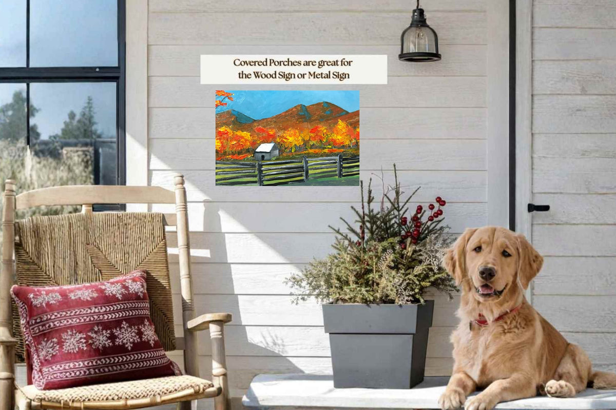 Mountain Views| Autumn Trees| Giclee Paper- Wood- Metal- Canvas