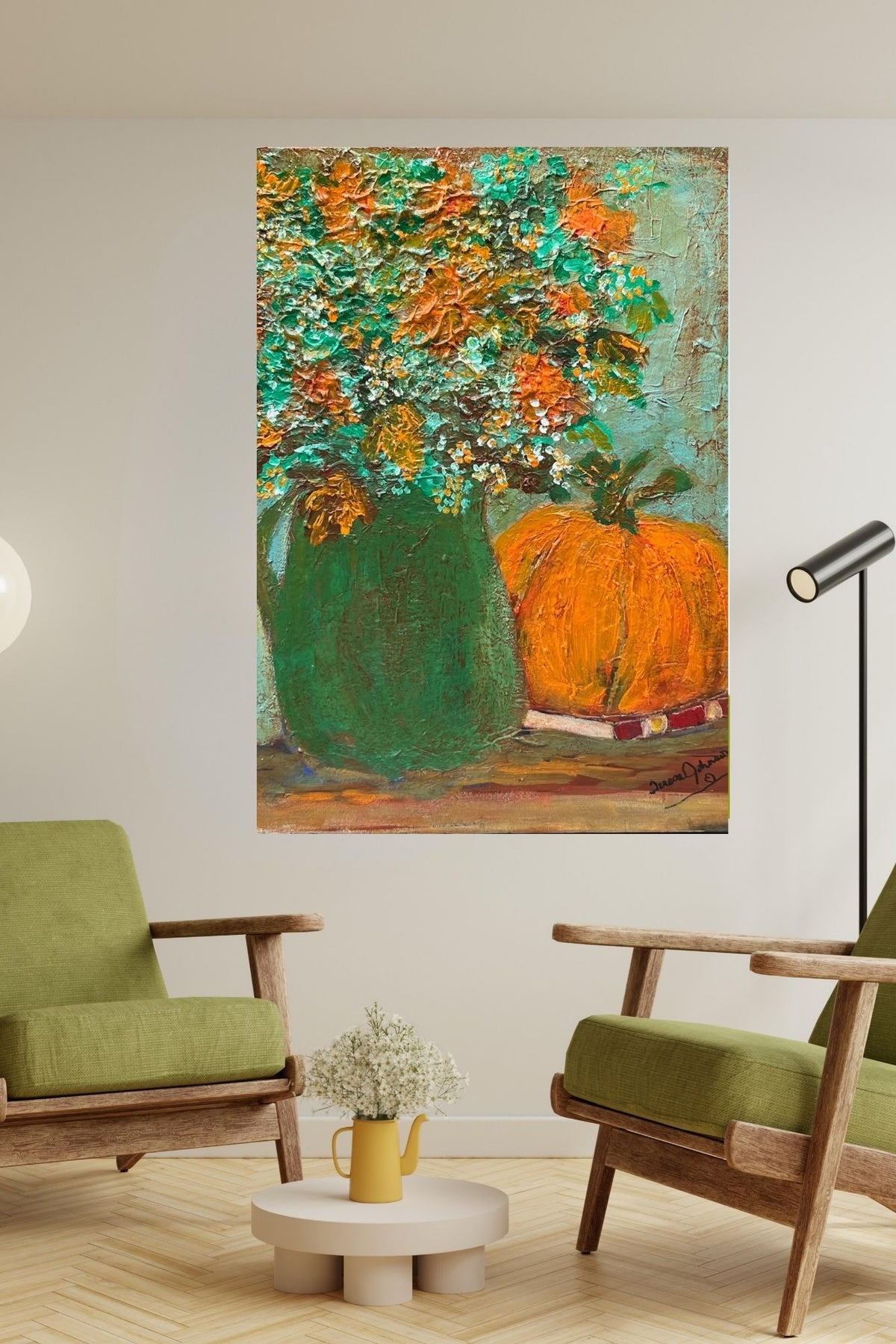 Autumn Wildflower Bouquet-Giclee Paper- Wood- Metal- Canvas