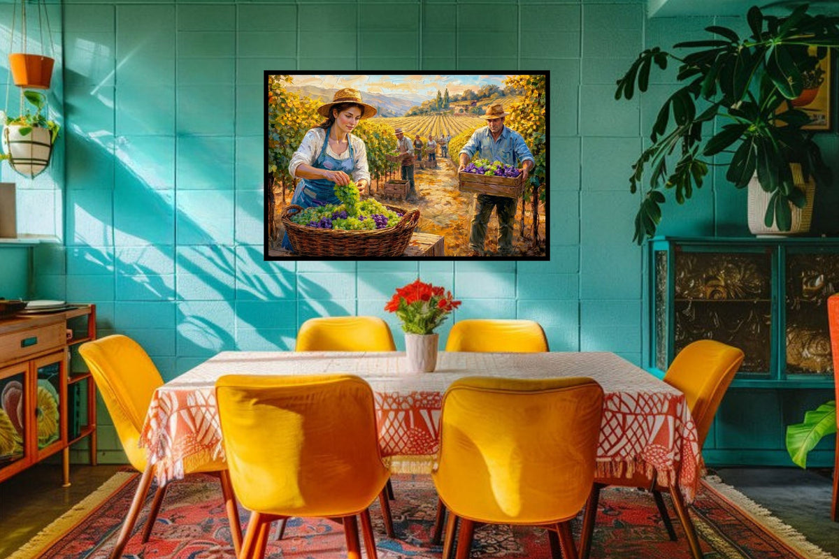 French Vineyard Harvest | Wine Country Art | Giclée Paper • Canvas • Birch Wood • Metal Panels