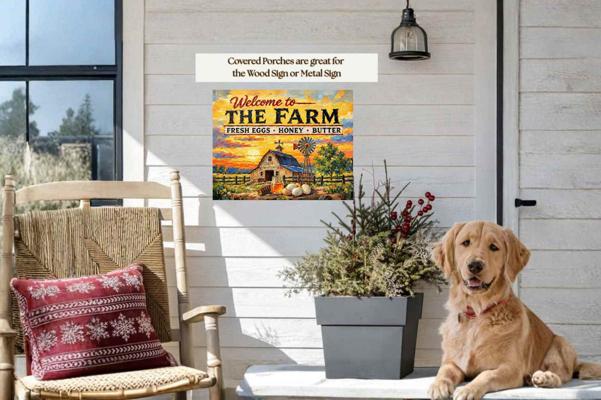 Welcome To the Farm| Modern Farm Art Sign|Prints, Canvas, Wood, or Metal Art