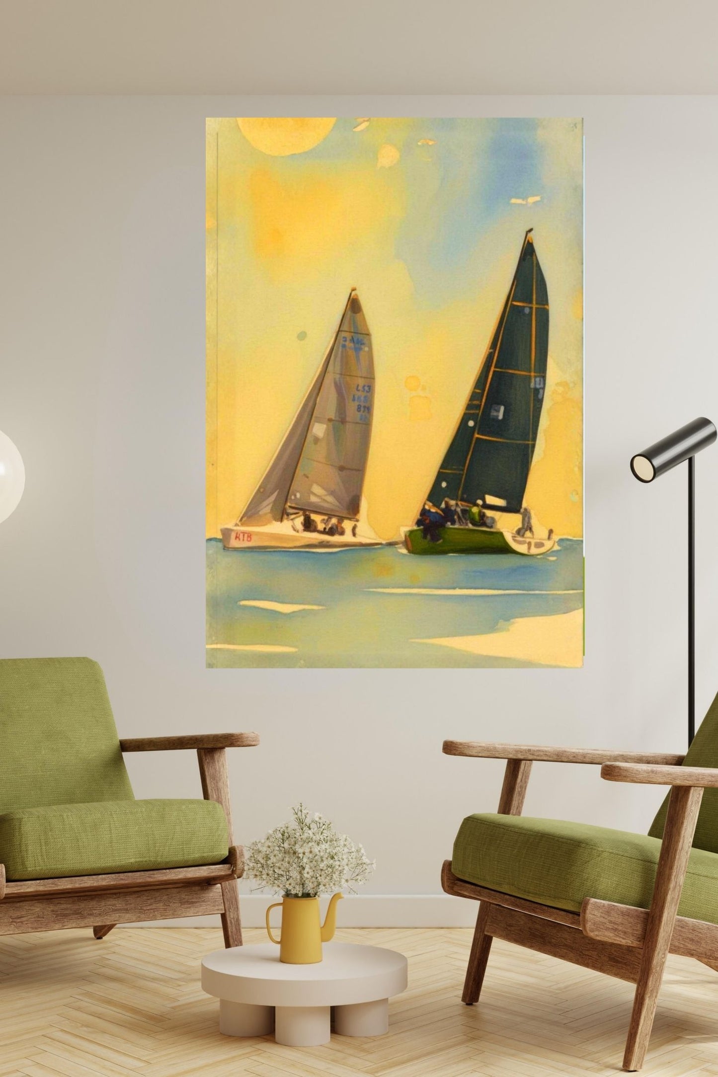 Sailing Days| Water Sports Art| Art Giclee Paper- Wood- Metal- Canvas