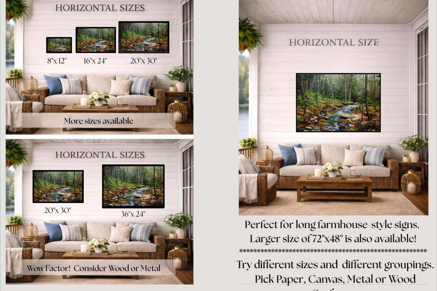 Peaceful Woodland Stream | Impressionist Print| Forest Creek Landscape | Nature Wall Art