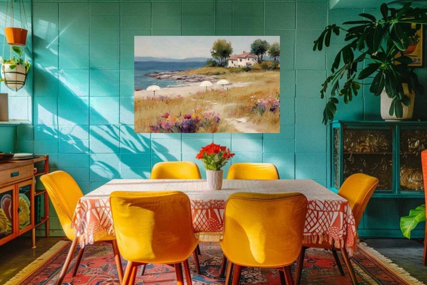Private Paradise| Tropical Print| Coastal Beach| Giclee on Canvas, Wood, Metal, Fine Art Paper