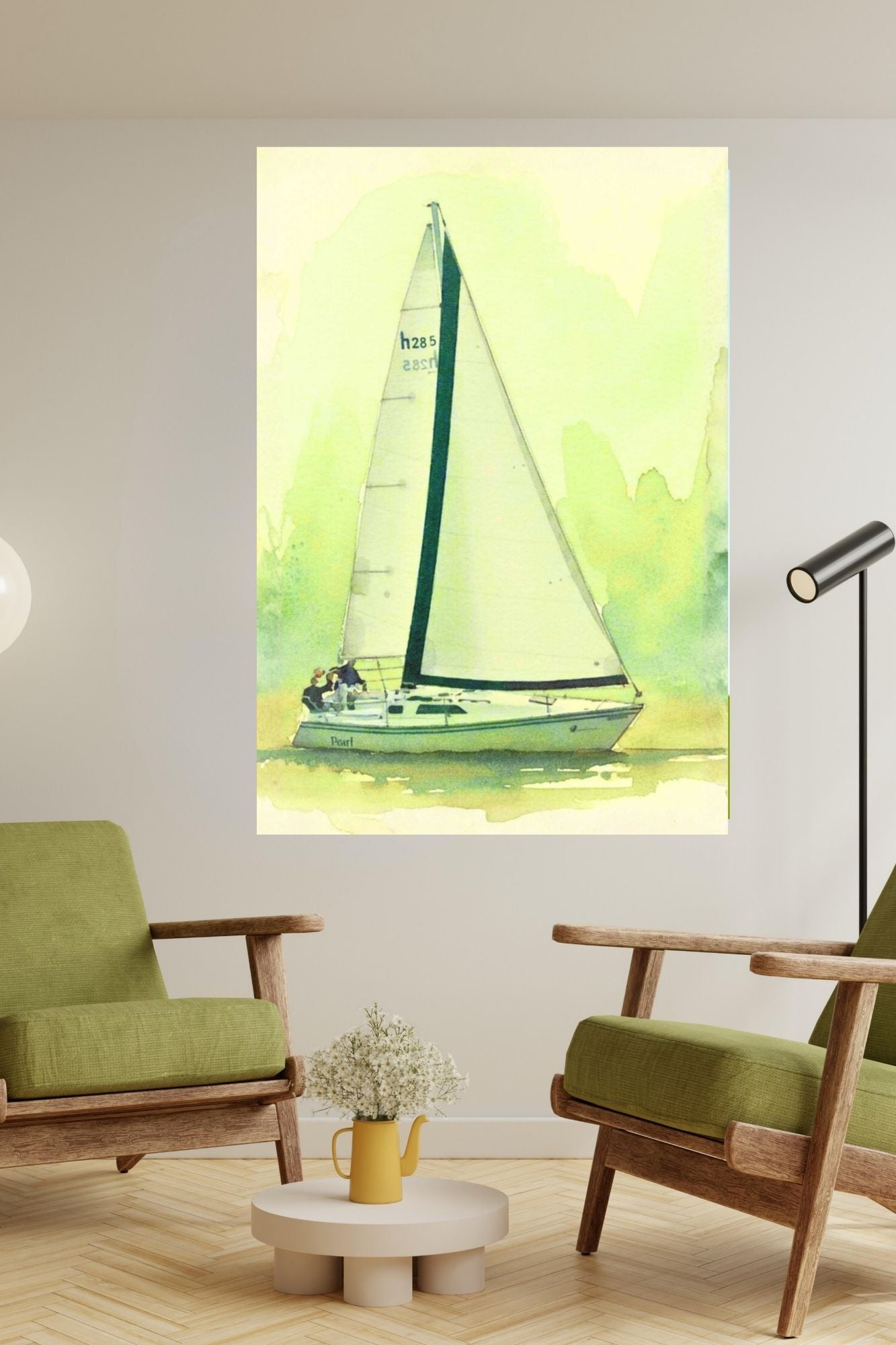 Sailing Boat Race| Water Sports Art| Giclee Paper- Wood- Metal- Canvas