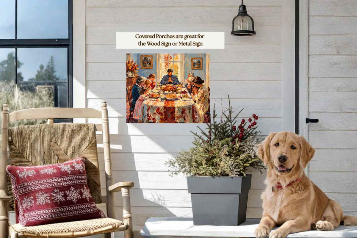 Happy Thanksgiving Give Thanks| Celebrate The Holiday- Giclee Paper- Wood- Metal- Canvas